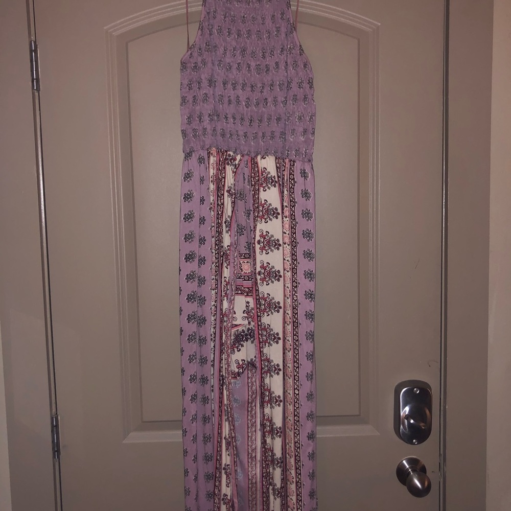Pink Patterned Sundress/Romper